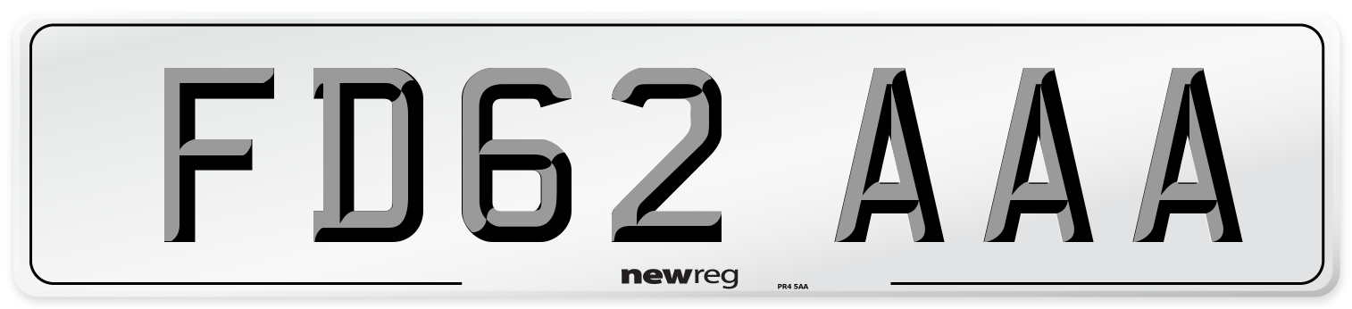FD62 AAA Number Plate from New Reg